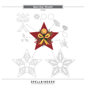Barn Star Wreath Etched Dies by Annie Williams