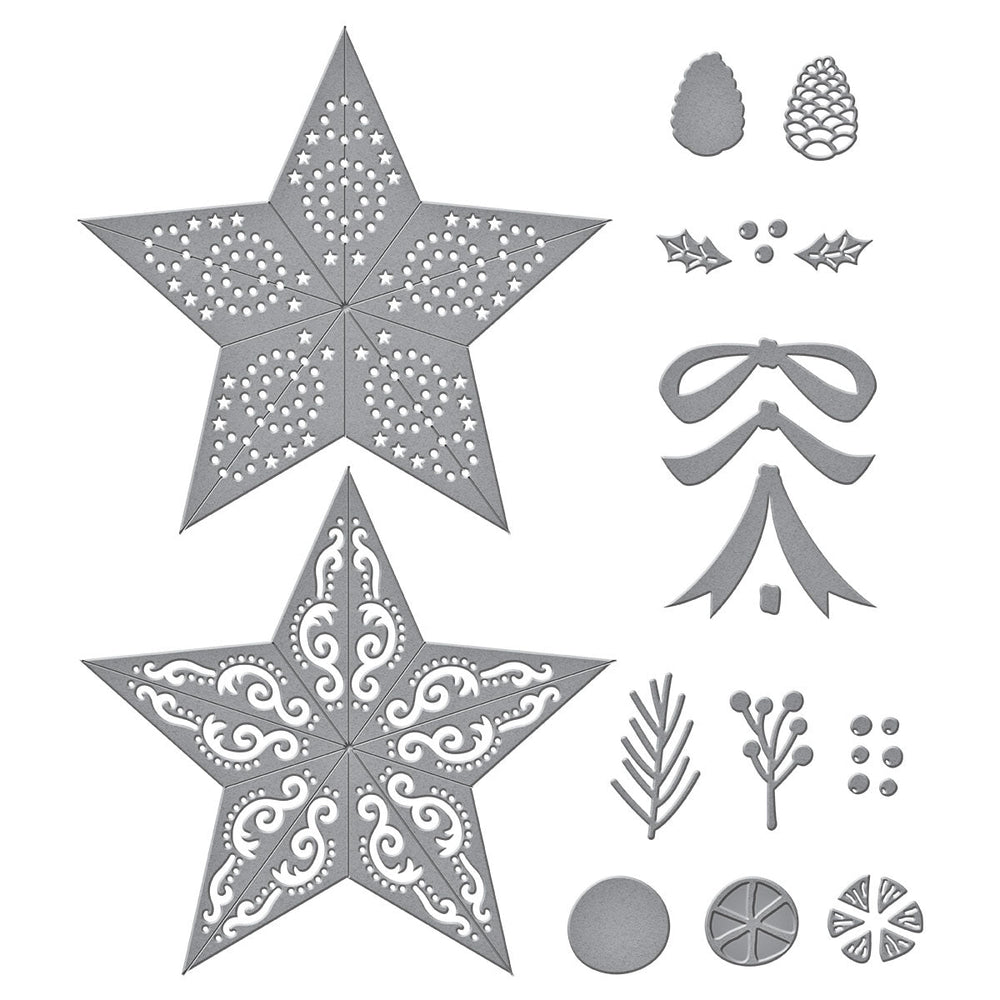 Barn Star Wreath Etched Dies by Annie Williams