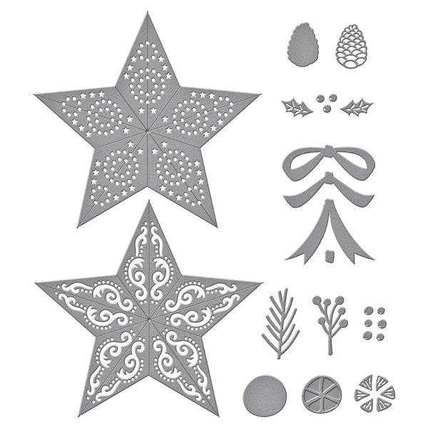 Barn Star Wreath Etched Dies by Annie Williams