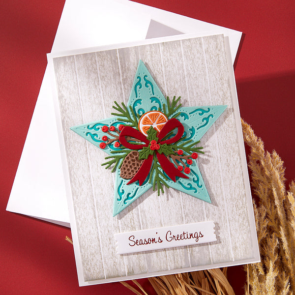 Barn Star Wreath Etched Dies by Annie Williams