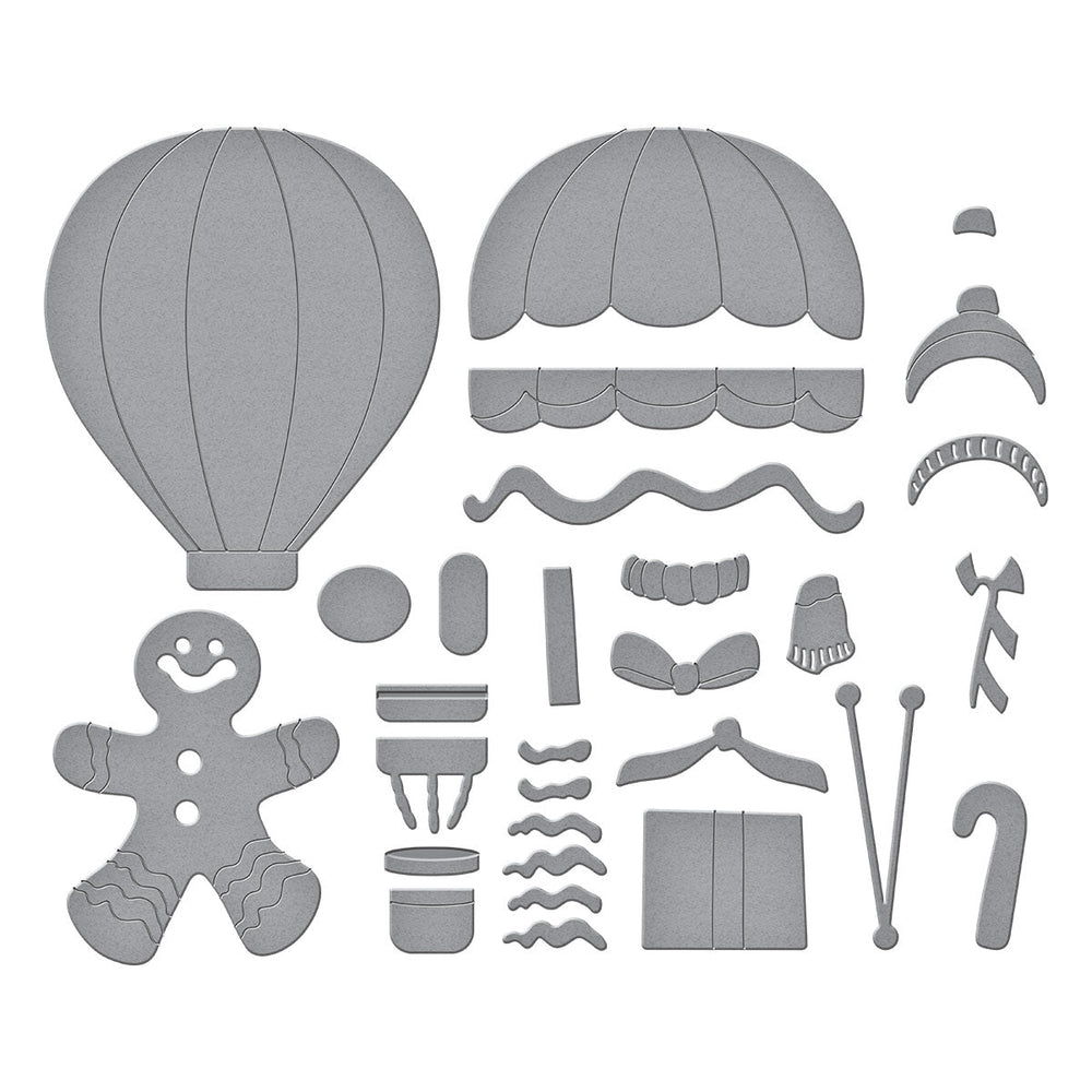 Gingerbread Delivery Etched Dies by Stamperia