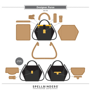 Designer Purse Etched Dies by Sheri Ballantyne