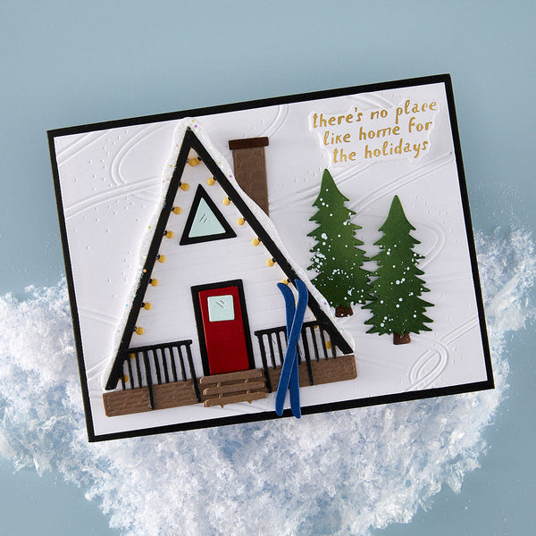 Ski-son's Greetings Sentiments BetterPress Plate & Die Set by Simon Hurley