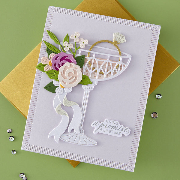 A Special Toast Sentiments Press + Foil Plate & Die Set