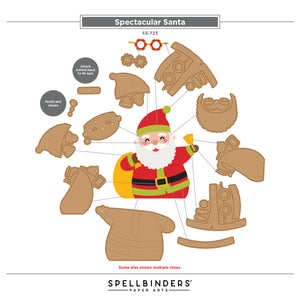Spectacular Santa Etched Dies