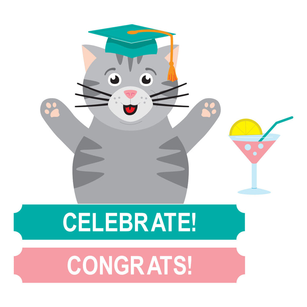 Congrats Cat Etched Dies by Simon Hurley