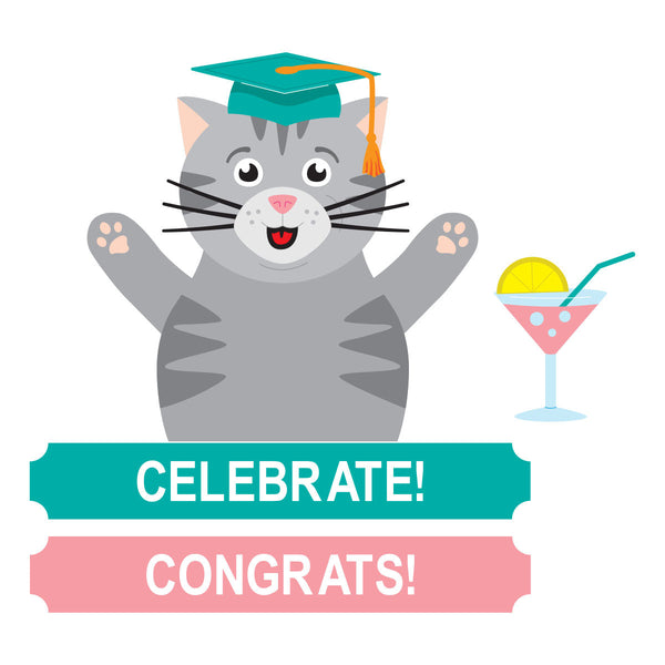Congrats Cat Etched Dies by Simon Hurley