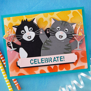 Congrats Cat Etched Dies by Simon Hurley