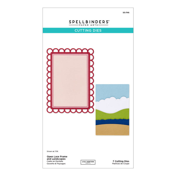 Open Lace Frame and Landscapes Etched Dies by Lisa Horton