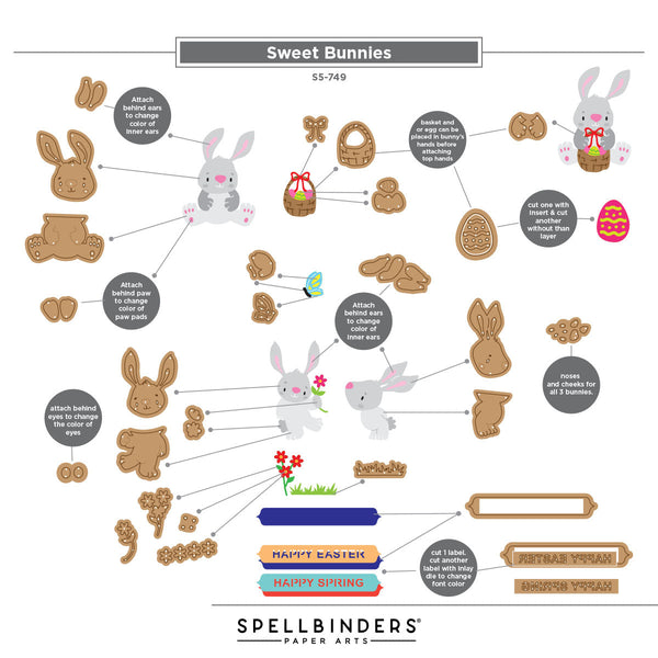 Bunny Buddies Etched Dies by Simon Hurley