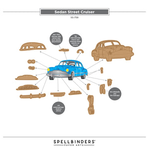 Sedan Street Cruiser Etched Dies by Mindy Eggen