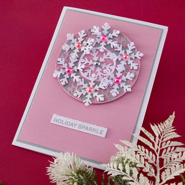 Snowflake Kisses Sentiments Press + Foil Plate & Die Set by Lisa Horton