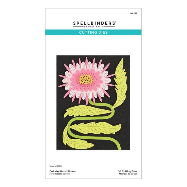 Spellbinders Exclusive: Colorful Burst Flower Etched Dies