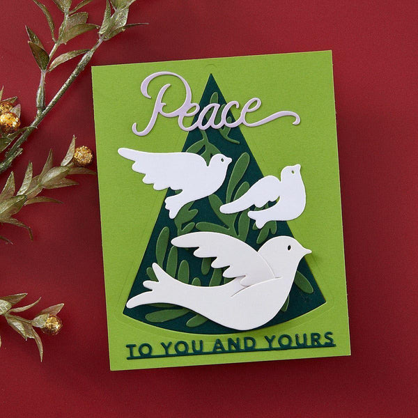 Peace Dove  Etched Dies from the Season of Wonder Collection by Stampendous
