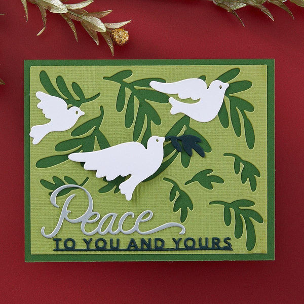 Peace Dove  Etched Dies from the Season of Wonder Collection by Stampendous