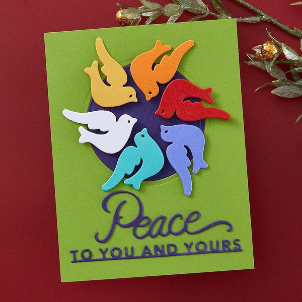 Peace Dove  Etched Dies from the Season of Wonder Collection by Stampendous