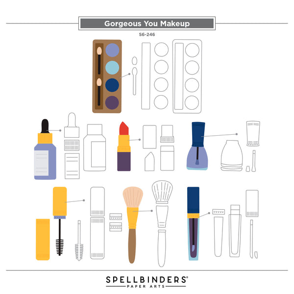Gorgeous You Makeup Etched Dies