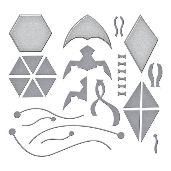 Fly a Kite Etched Dies from the Sky's the Limit Collection by Simon Hurley