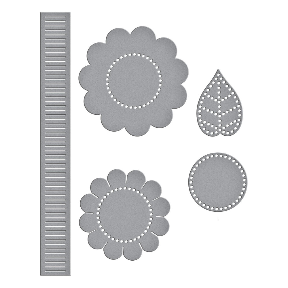 Felt Sunflower Bloom Etched Dies by Nichol Spohr