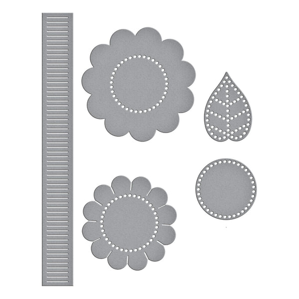 Felt Sunflower Bloom Etched Dies by Nichol Spohr