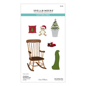 Christmas Rocking Chair Etched Dies by Annie Williams