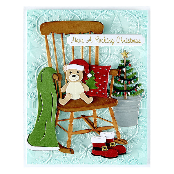 Christmas Rocking Chair Etched Dies by Annie Williams