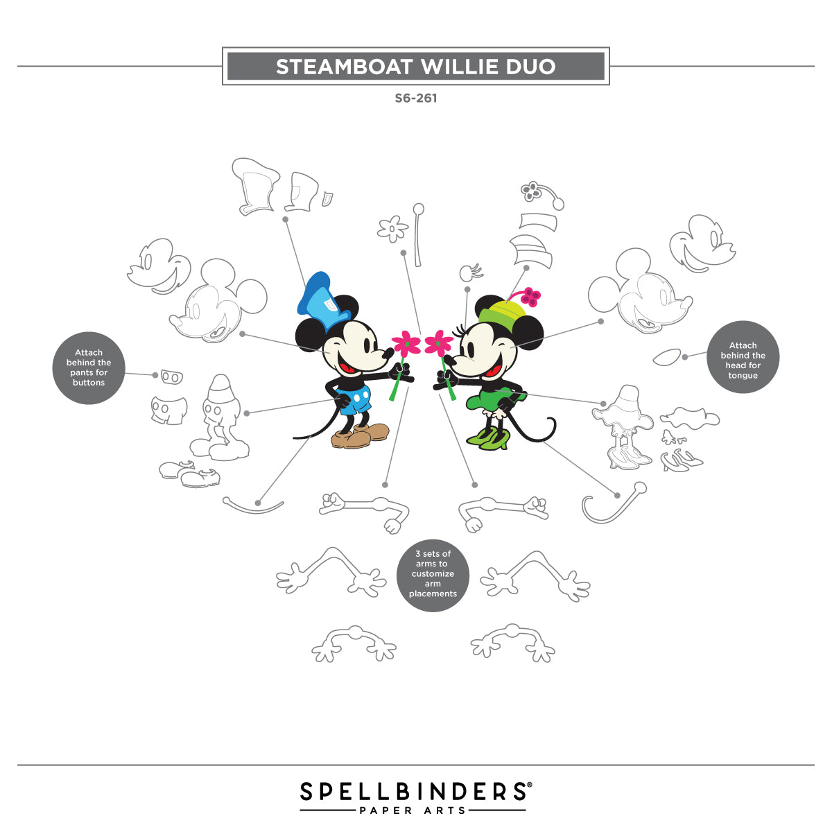 Say Cheese Classic Mouse Character Die Bundle
