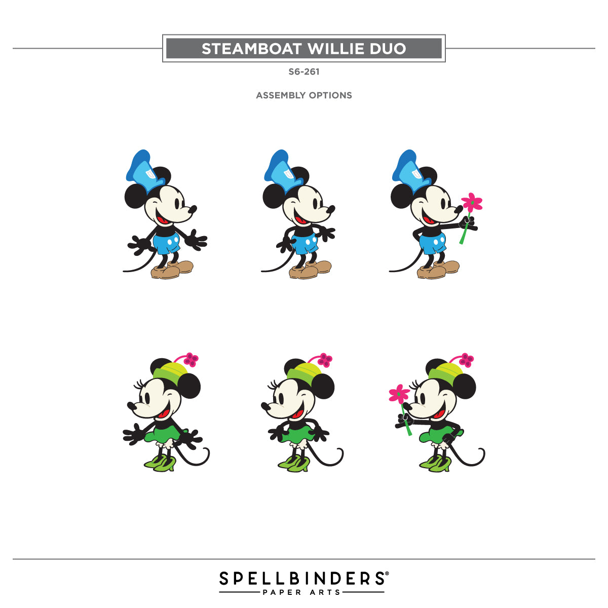 Steamboat Willie Duo Etched Dies