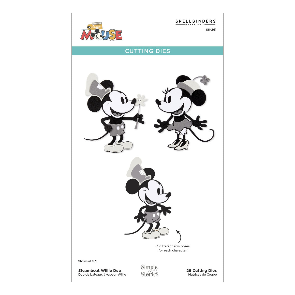 Steamboat Willie Duo Etched Dies
