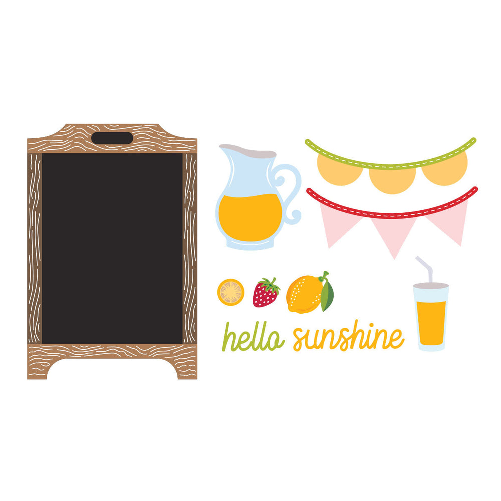 Pink Lemonade Stand Etched Dies with Simple Stories