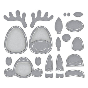 Felt Reindeer Etched Dies by Nichol Spohr