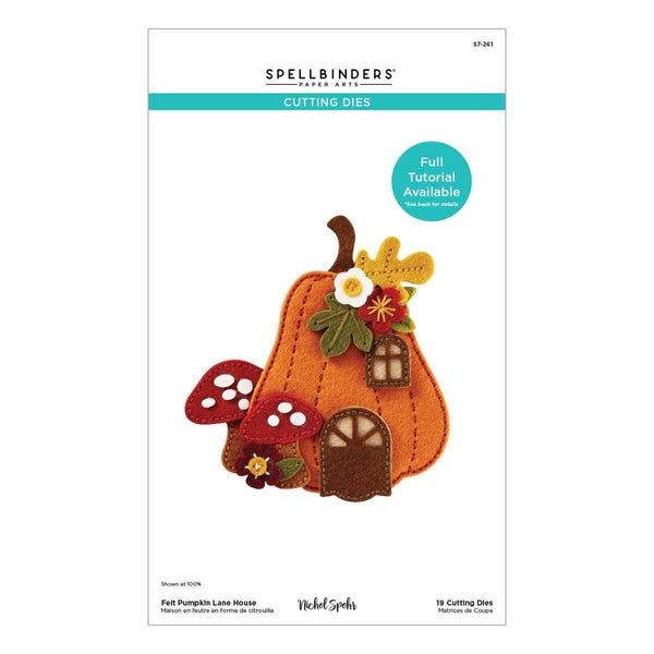 Felt Pumpkin Lane House Etched Dies by Nichol Spohr