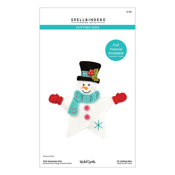 Felt Snowman Star Etched Dies by Nichol Spohr