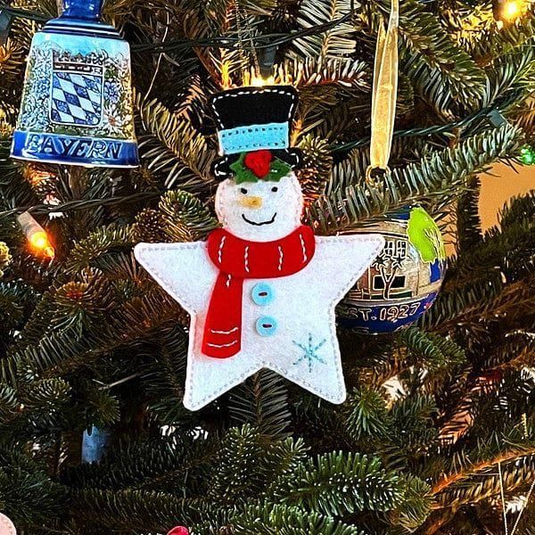 Felt Snowman Star Etched Dies by Nichol Spohr