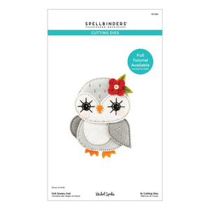 Felt Snowy Owl Etched Dies by Nichol Spohr
