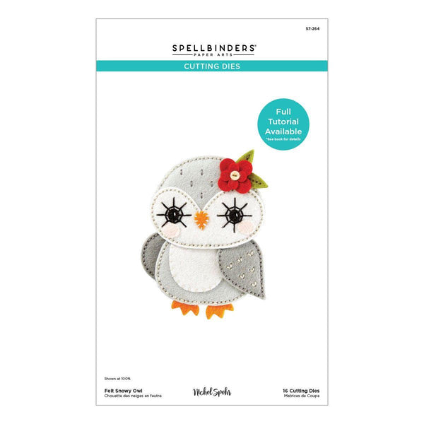 Felt Snowy Owl Etched Dies by Nichol Spohr