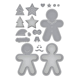 Felt Gingerbread Boy & Girl Etched Dies by Nichol Spohr
