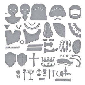 Reversible Royal Court Etched Dies by Jaycee Gaspar