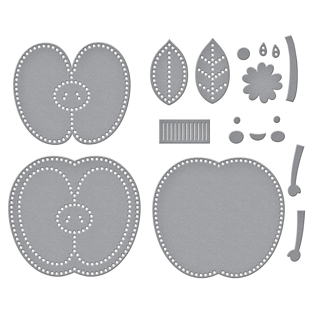 Felt Cheeky Apple Etched Dies by Nichol Spohr