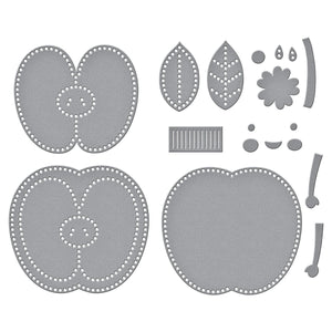 Felt Cheeky Apple Etched Dies by Nichol Spohr
