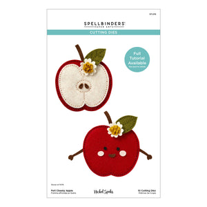 Felt Cheeky Apple Etched Dies by Nichol Spohr