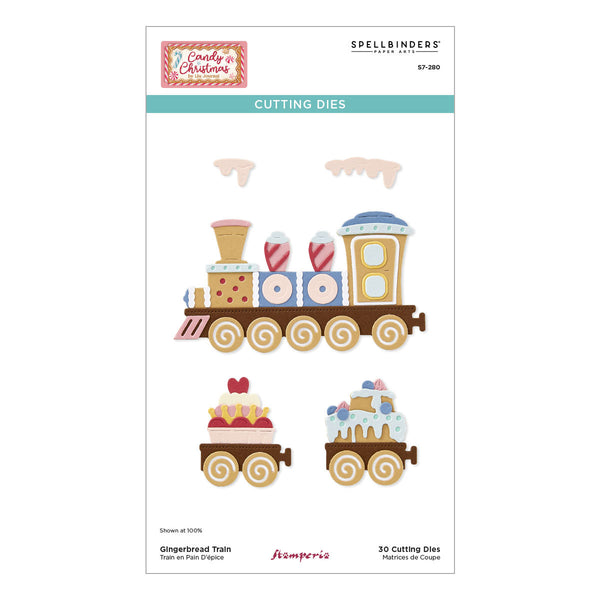 Gingerbread Train Etched Dies by Stamperia