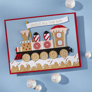 Gingerbread Train Etched Dies by Stamperia