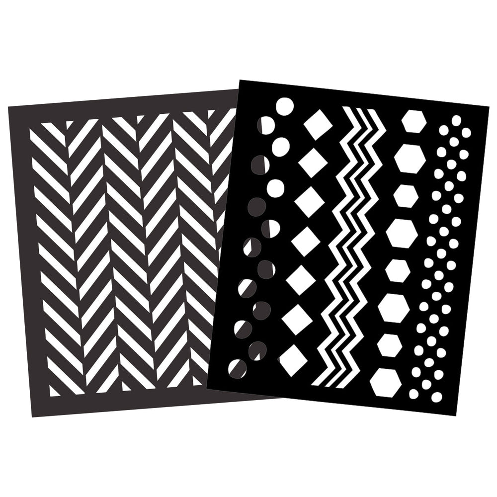 Chevron Stencil Pair
