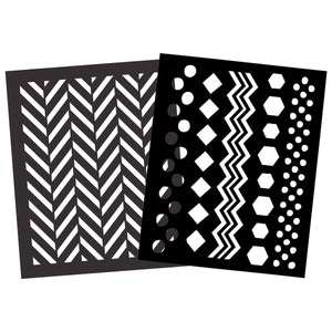Chevron Stencil Pair