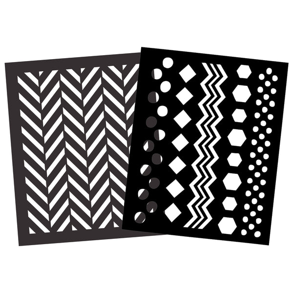 Chevron Stencil Pair