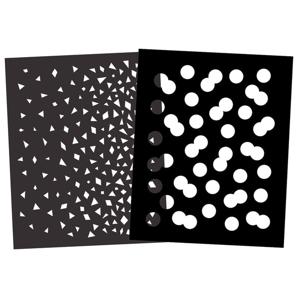 Confetti Stencil Pair