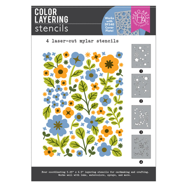 Meadow Blooms Die & Stencil Bundle
