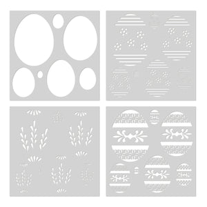 Color Layering Decorative Eggs Stencils from the Charming Easter collection