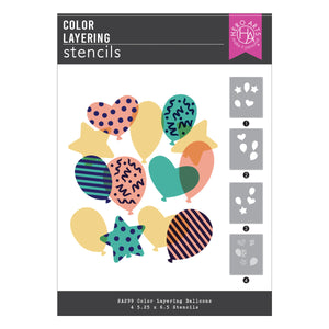 Hero Arts Color Layering Balloons Stencils from the Let's Celebrate Collection